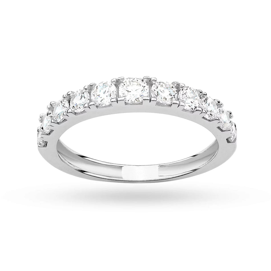 Stříbrný prsten se zirkony