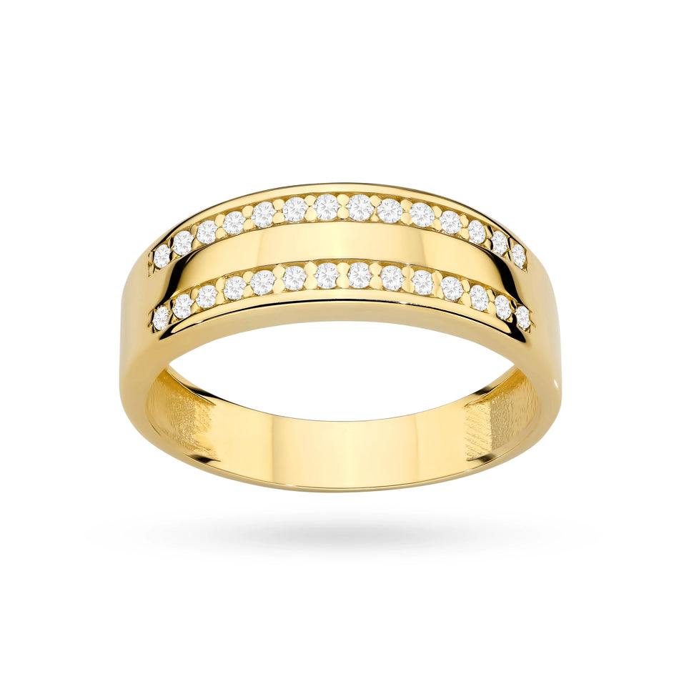Gold Ring with Zirconia