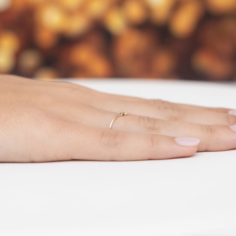 Goldring mit Zirkonia