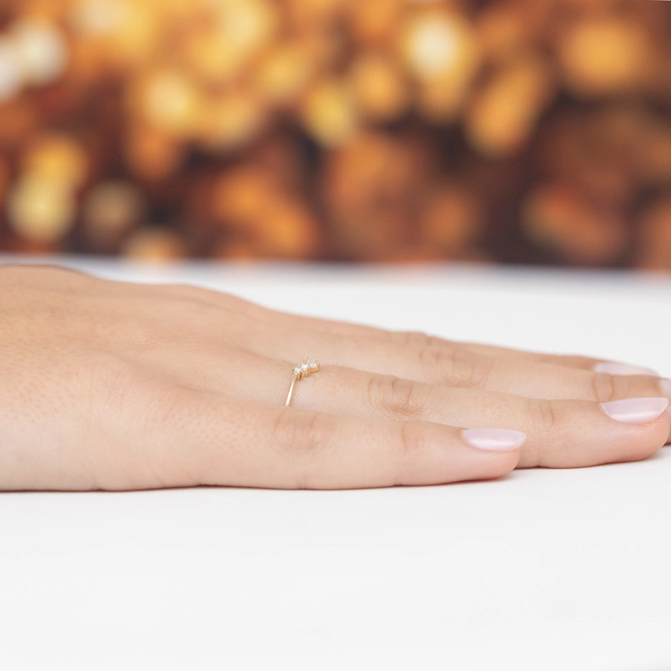 Goldring mit Zirkonia