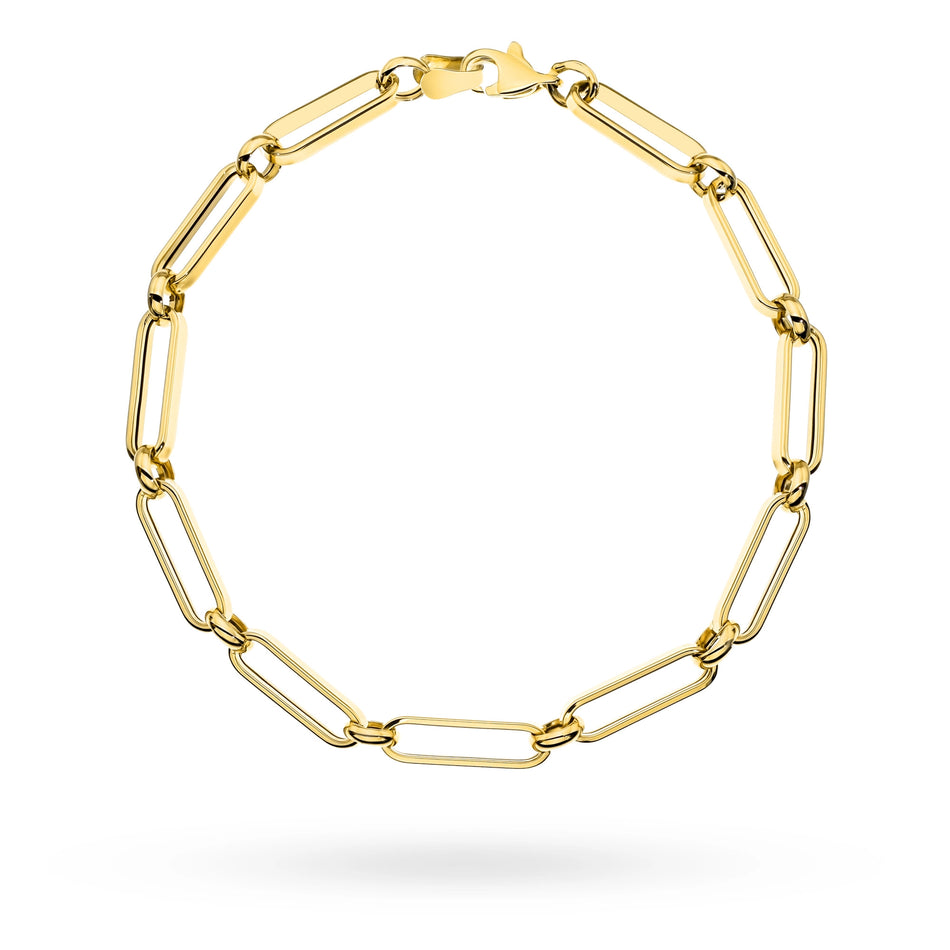 Zlatý náramek se širokými články