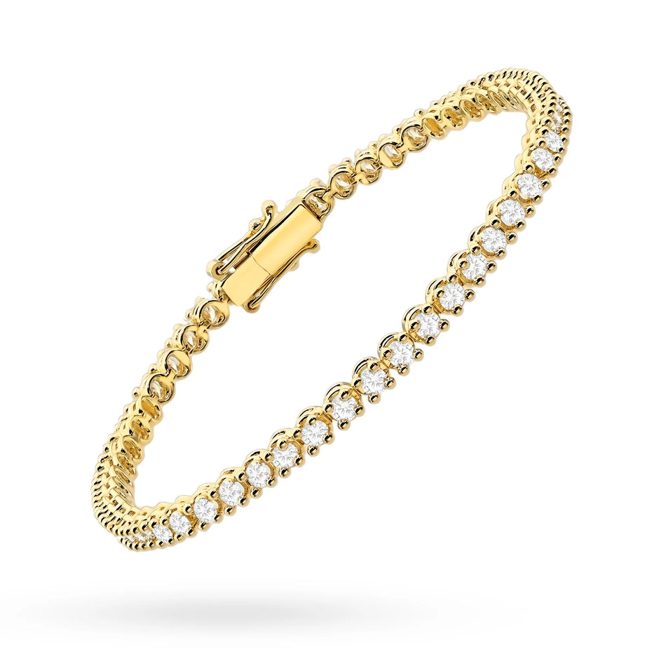 Gold Tennis Bracelet Set with 2.16ct Lab-grown Diamonds