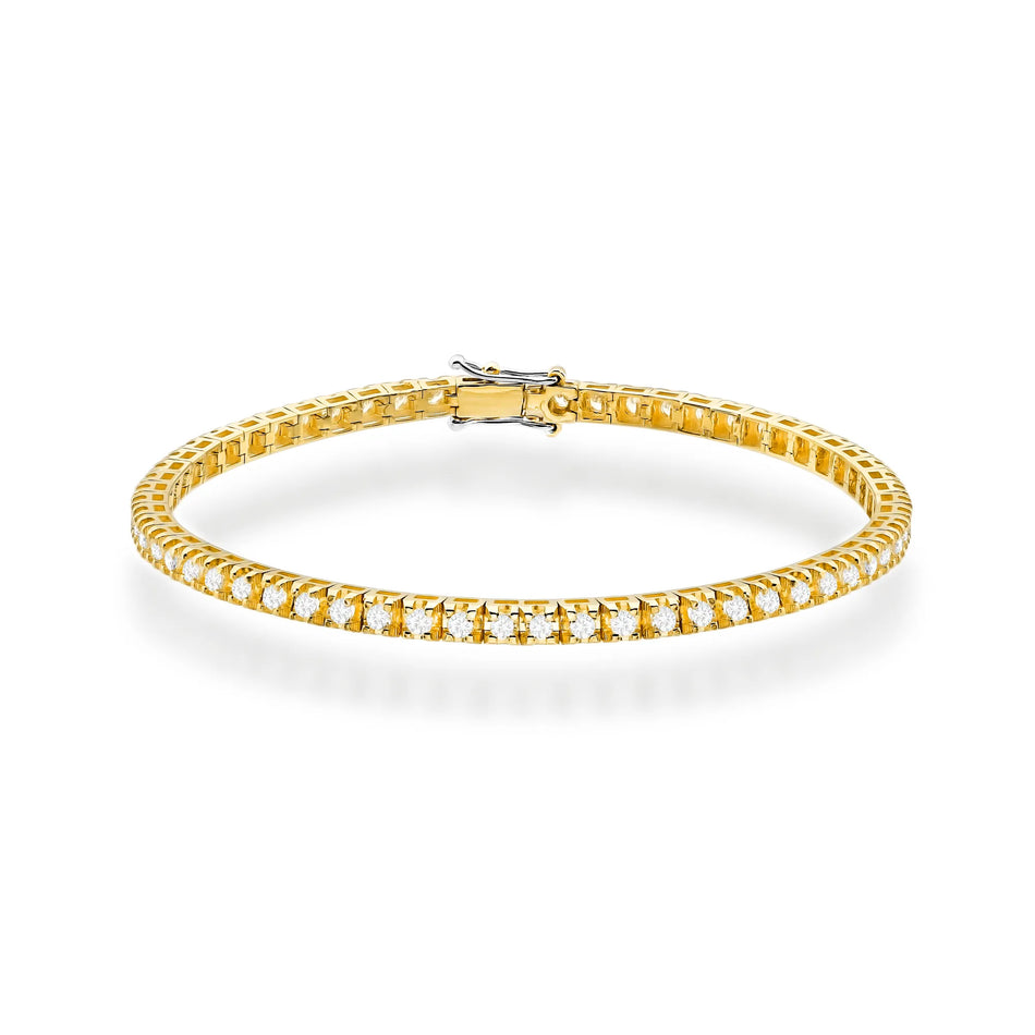Gold Tennis Bracelet Set with 1.98ct Lab-grown Diamonds