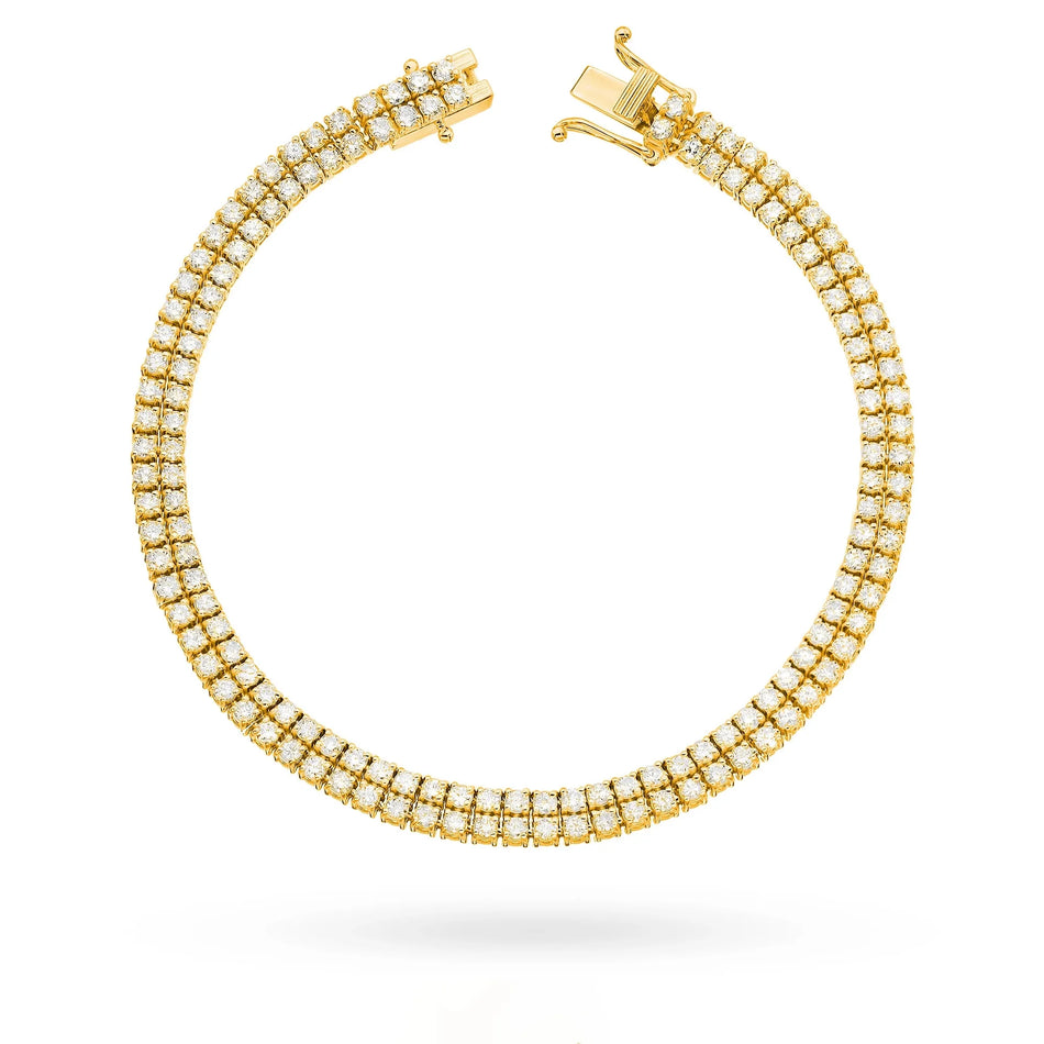 Gold Tennis Bracelet Set with 2.96ct Diamonds