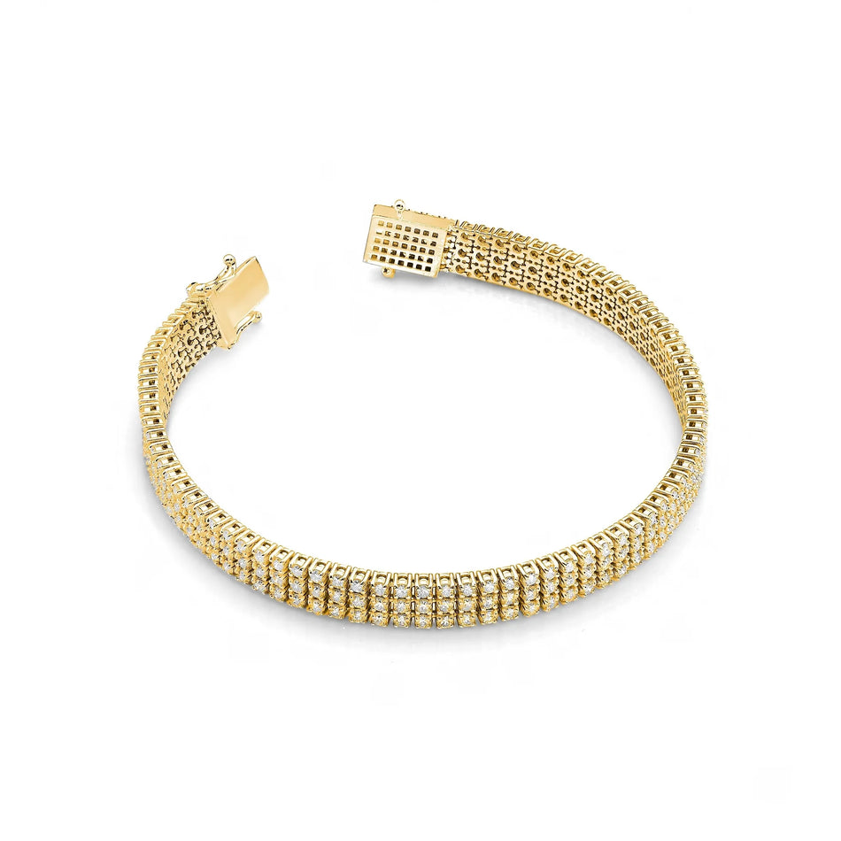 Gold Bracelet Set with 4.44ct Diamonds