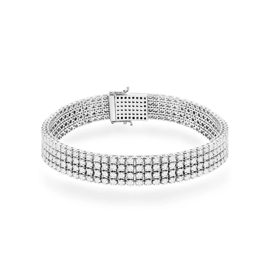 Gold Tennis Bracelet Set with 6.00ct Lab-grown Diamonds