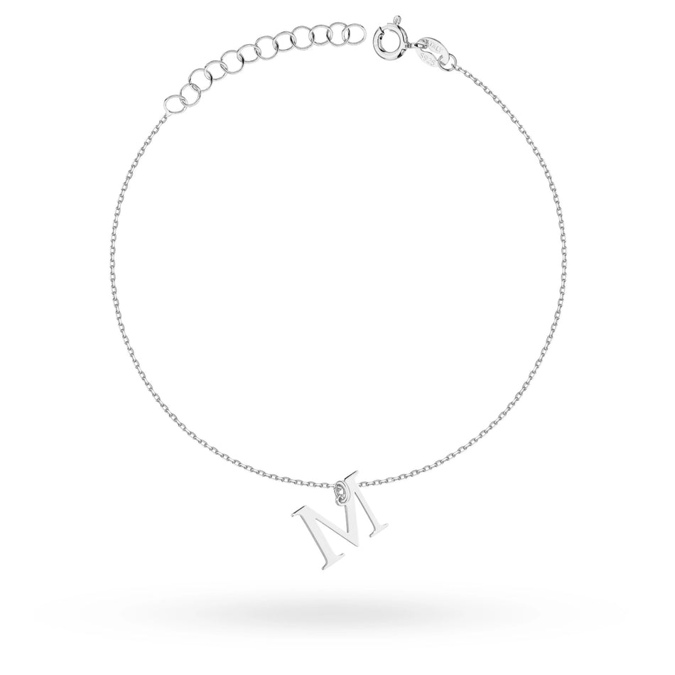 Silver Bracelet Letter M