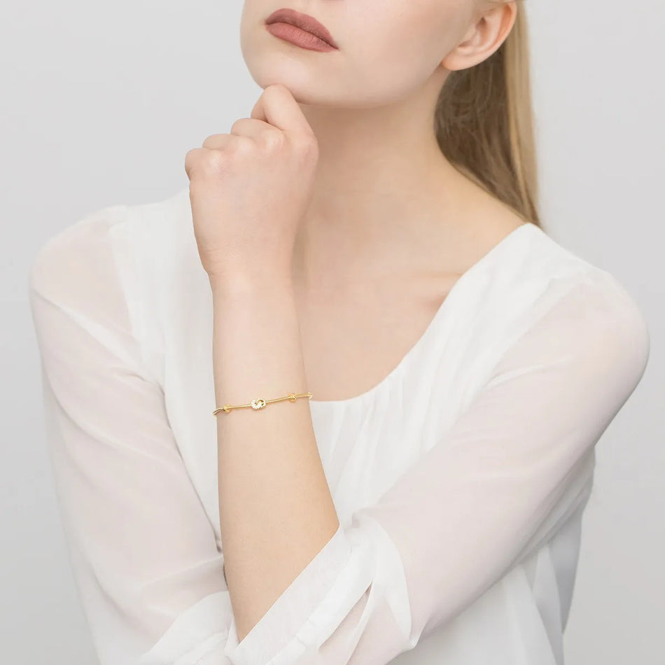 Pozlacený Stříbrný náramek se zirkony