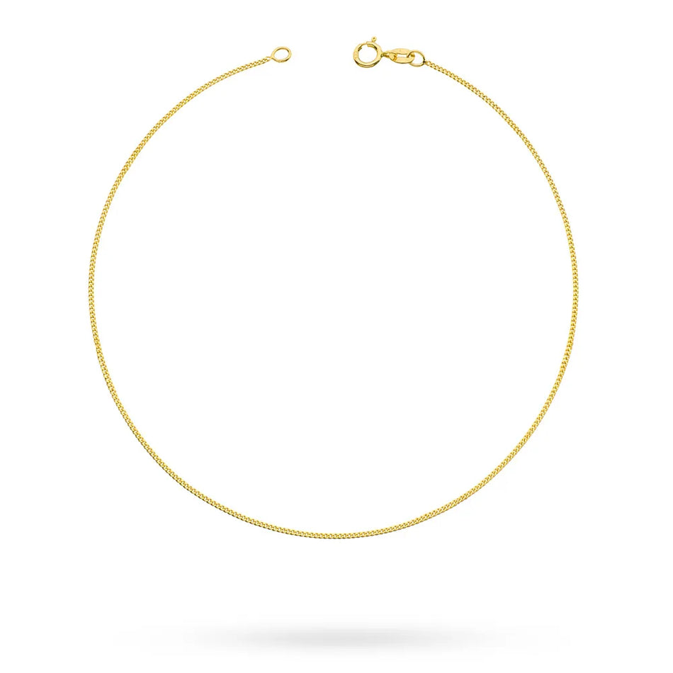 Gold Fußkettchen Panzerkette 1.0mm