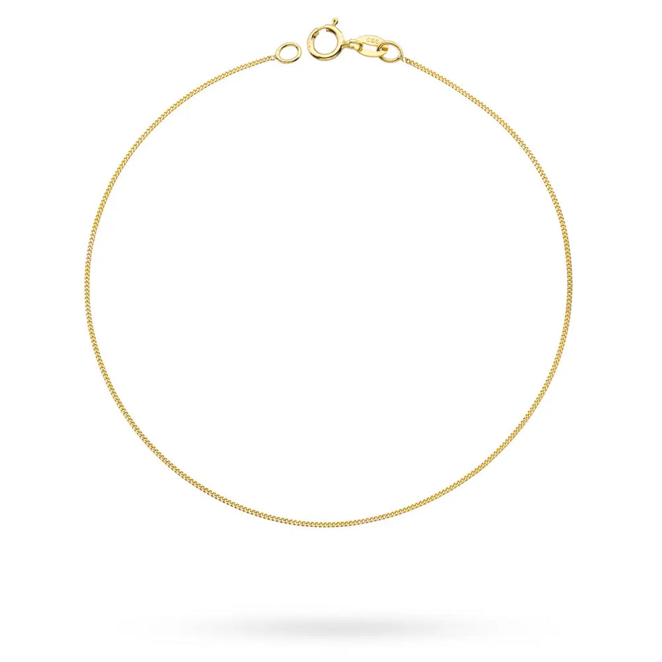 Zlatý kotníkový náramek Pancrový řetízek 0.8mm