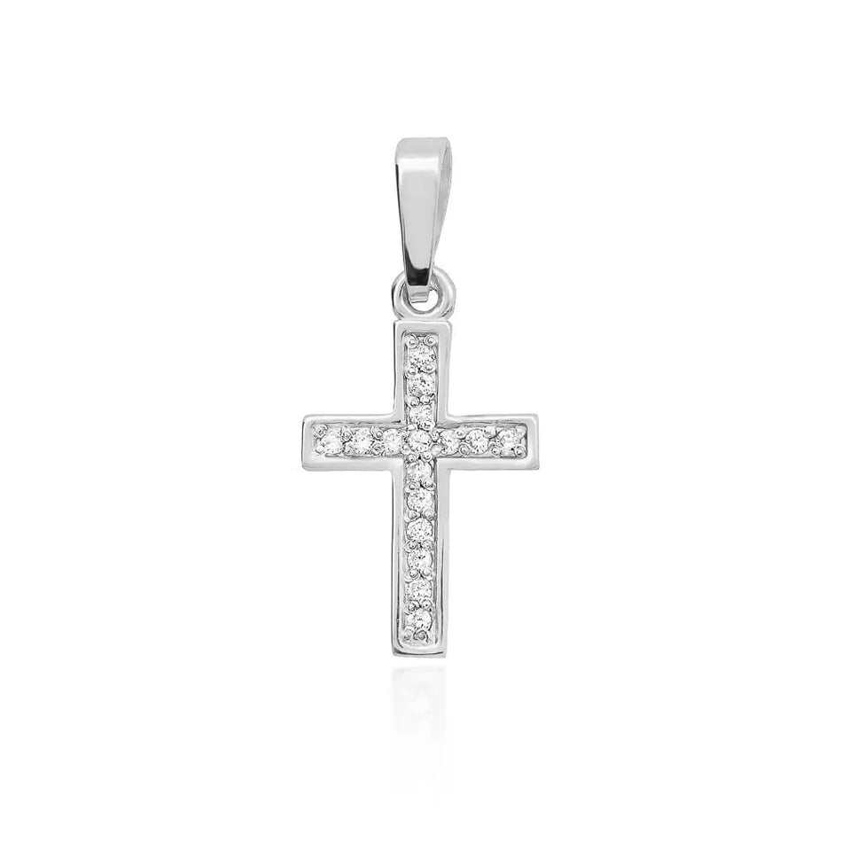 Goldener Kreuz Anhänger mit Diamanten