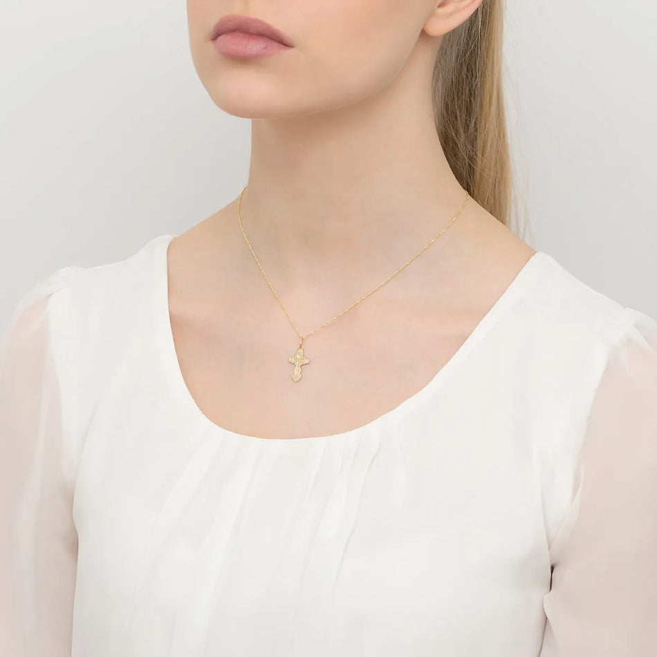 Zlatý ortodoxní křížový přívěsek