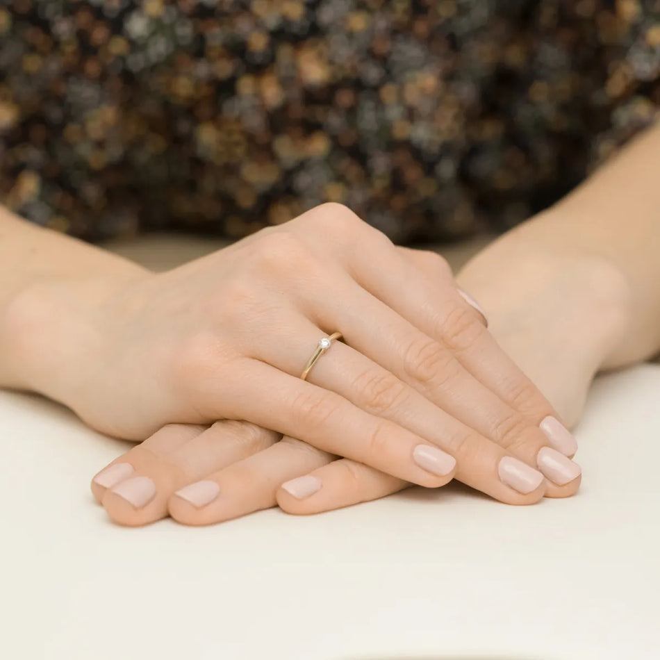 Goldring mit Zirkonia