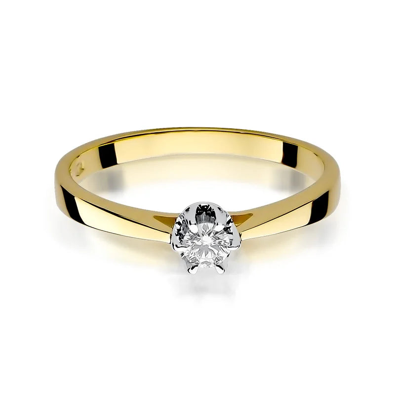 Goldring mit 0,12 ct Diamant