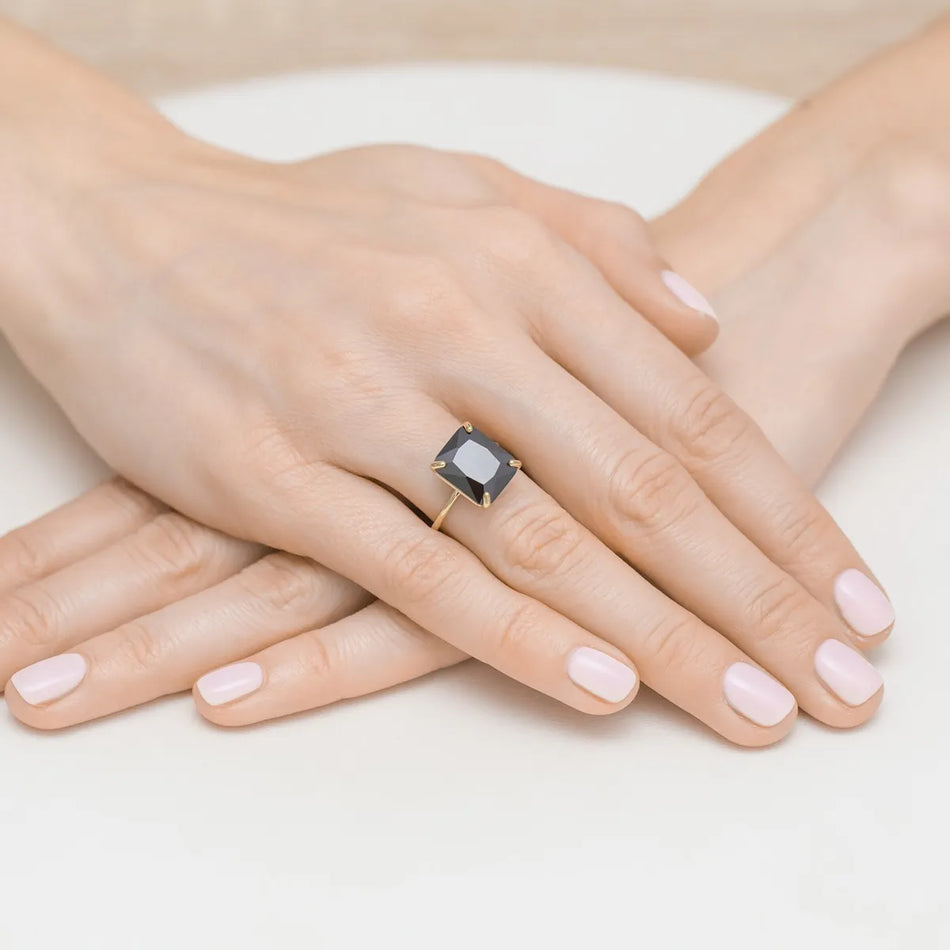 Pozlacený Stříbrný prsten se zirkony