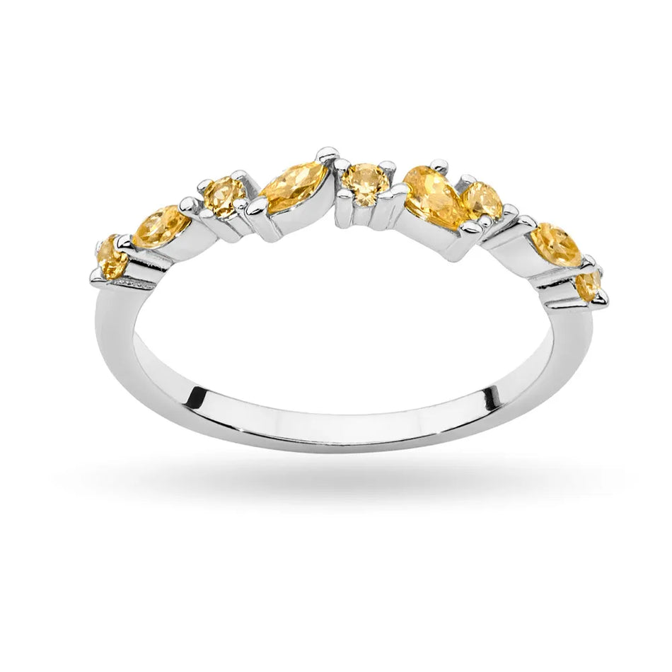 Stříbrný prsten se zirkony