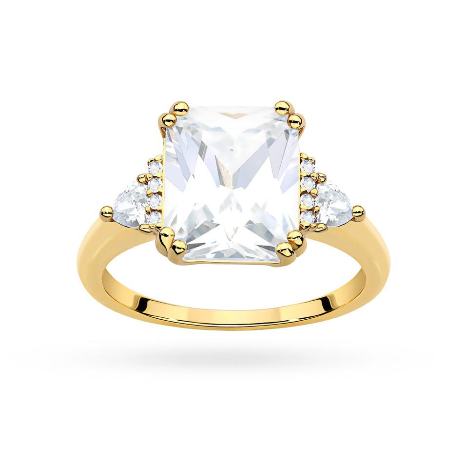 Stříbrný prsten se zirkony