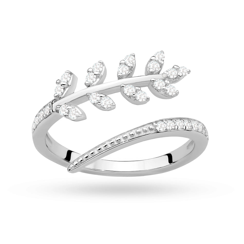 Stříbrný prsten se zirkony