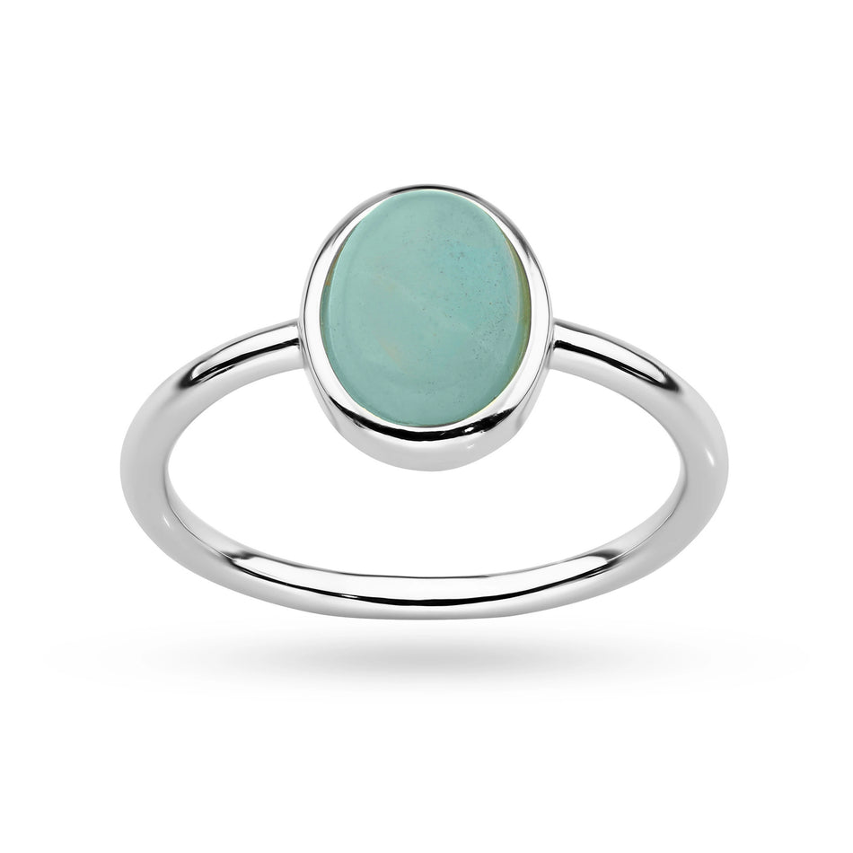 Stříbrný prsten s amazonitem