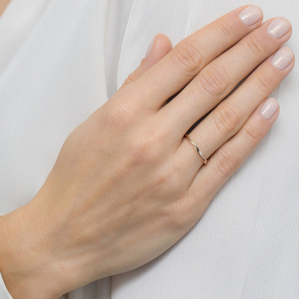 Silber Geflochtener Ring