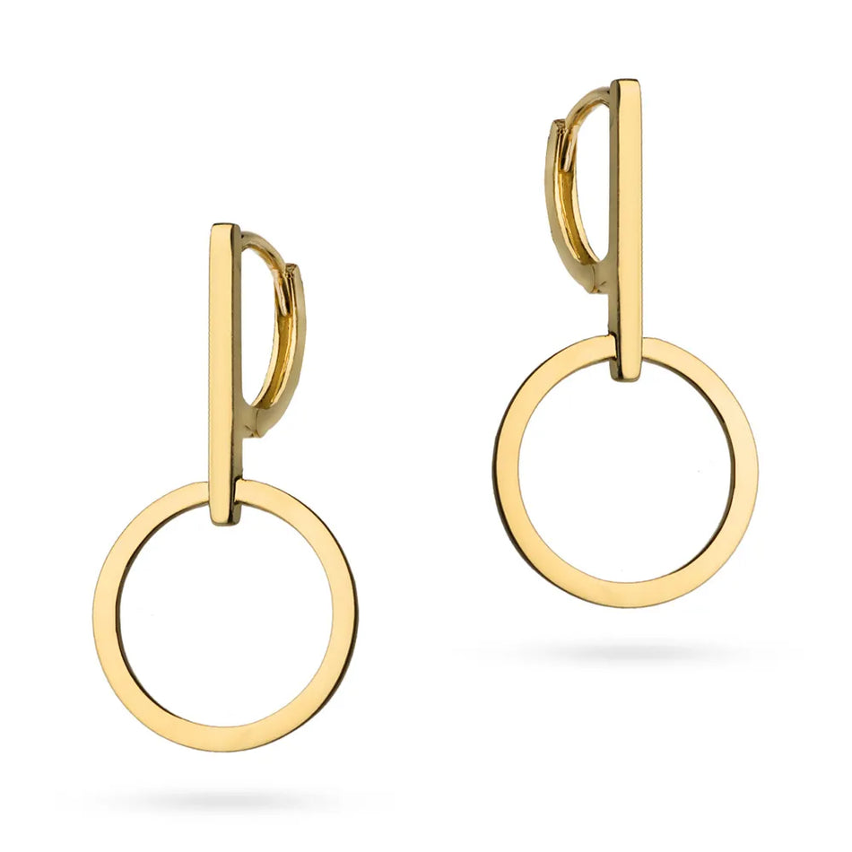 Gold English Clasp Earrings