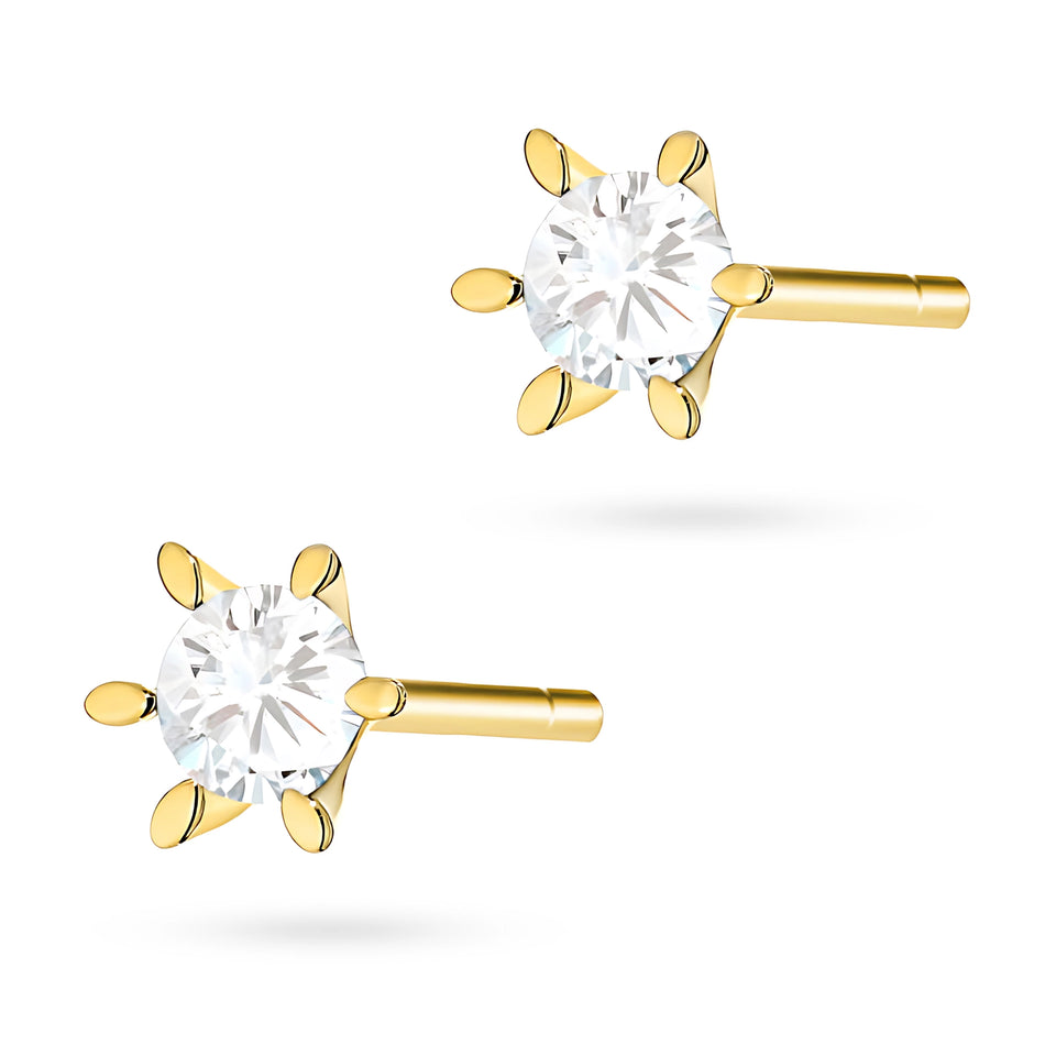 Gold Ohrstecker mit Zirkonia