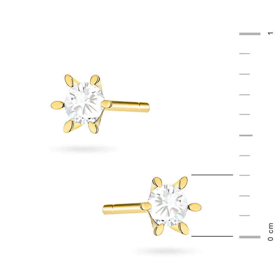 Gold Ohrstecker mit Zirkonia