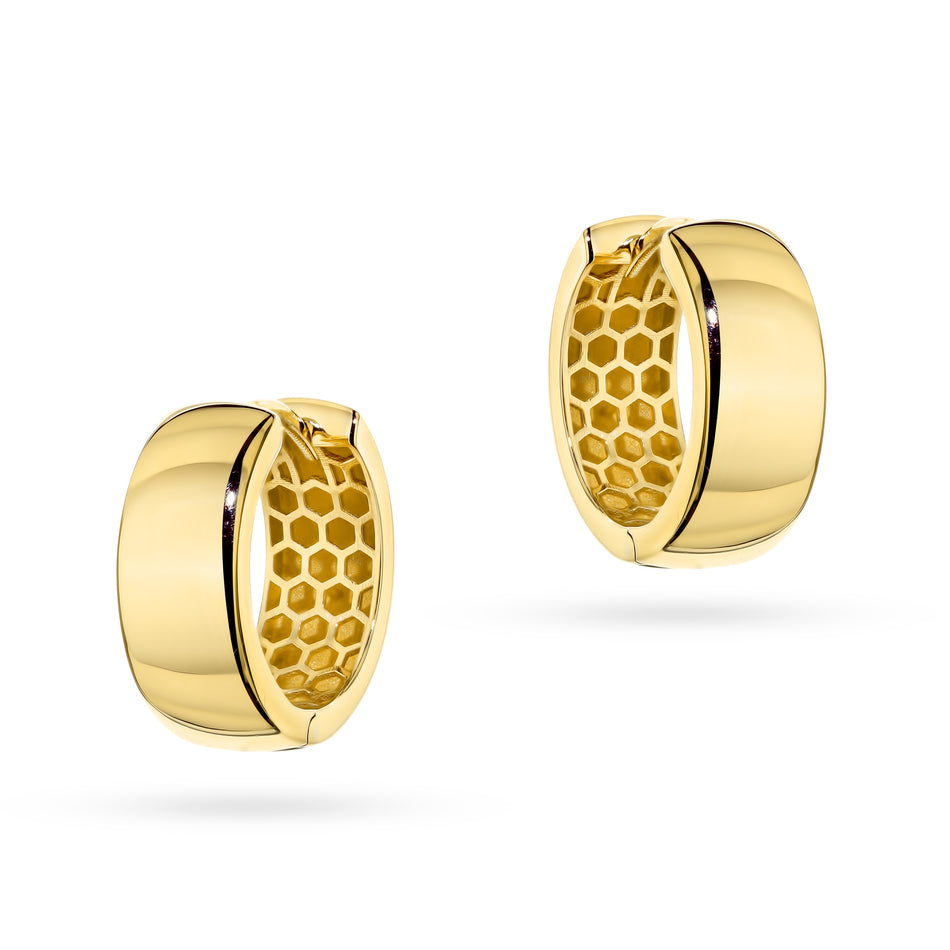 Zlaté kruhové zasouvací náušnice