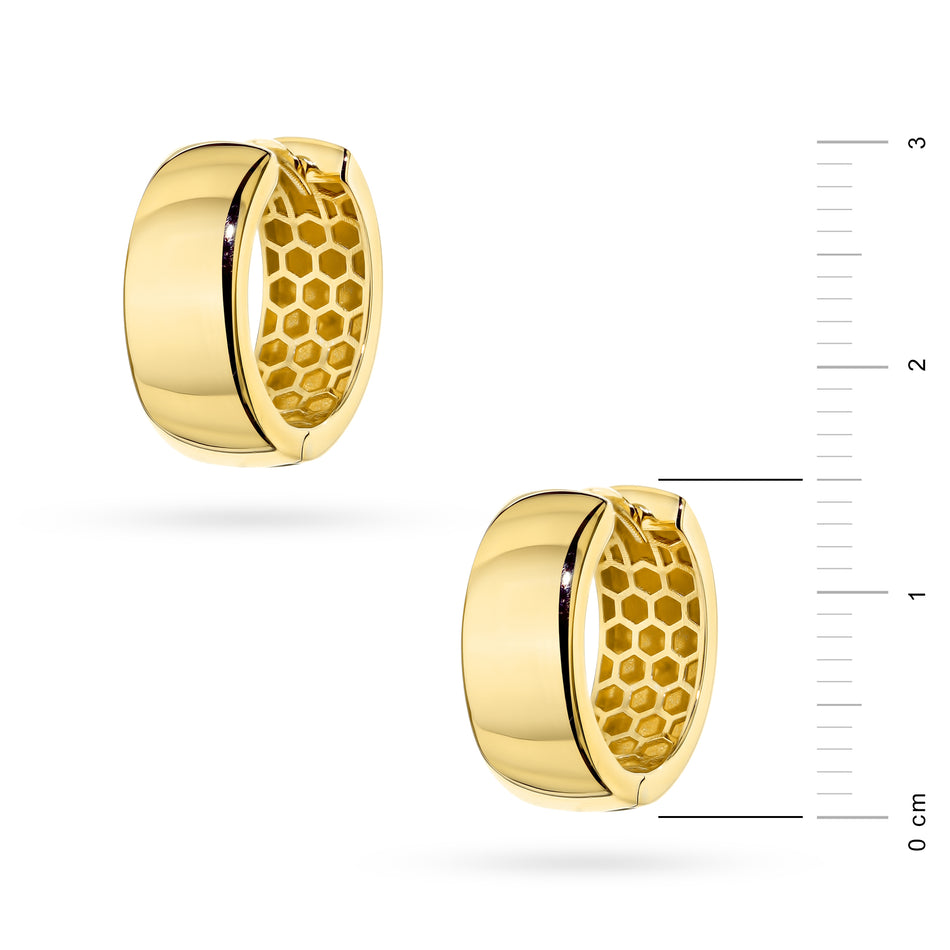 Zlaté kruhové zasouvací náušnice