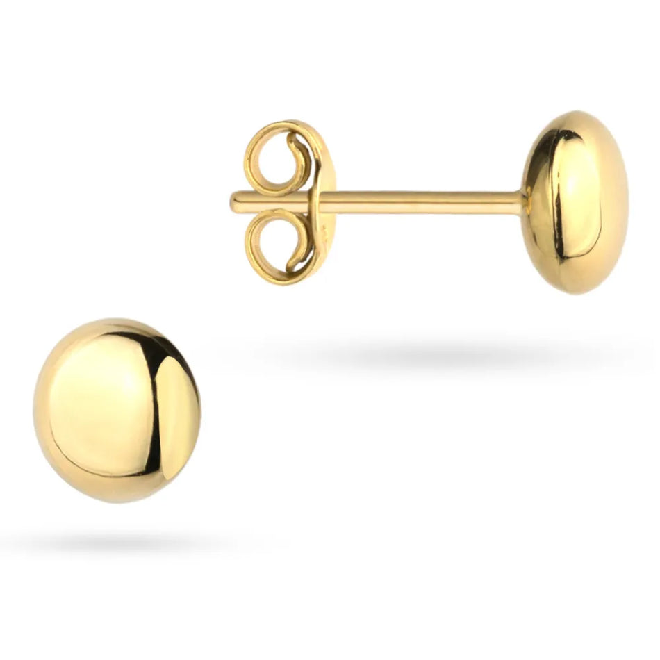 Zlaté puzetové náušnice s korálky