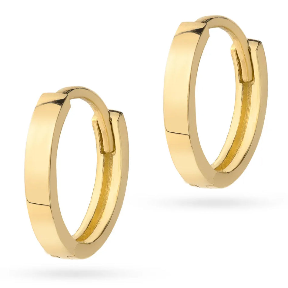 Zlaté kruhové zásuvacie náušnice