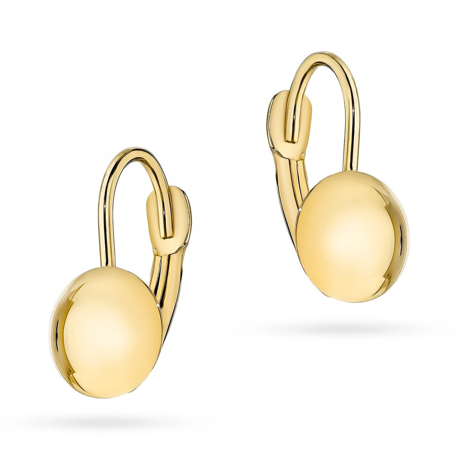 Gold Earrings with English Clasp
