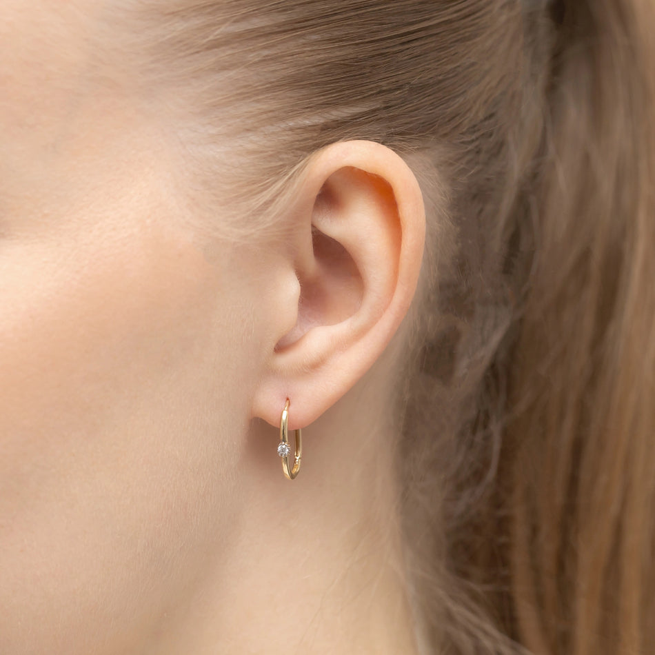 Gold Creaolen Ohrringe mit Zirkonia