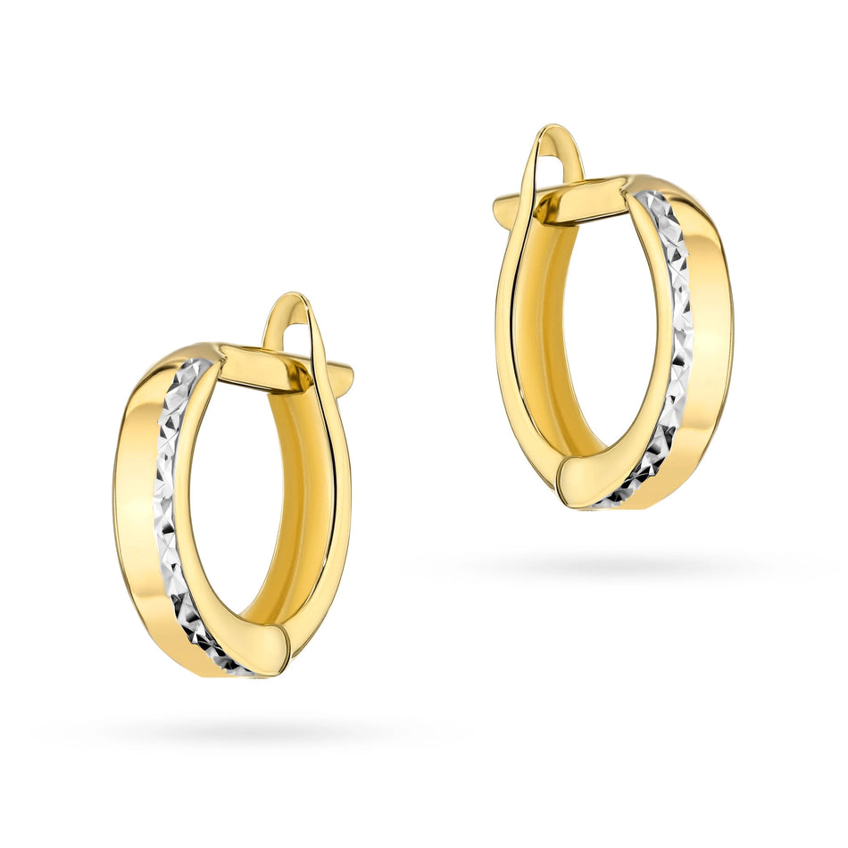 Gold Earrings with English Clasp