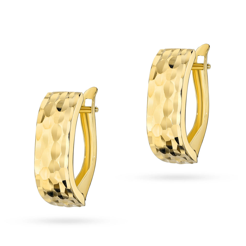 Gold Earrings with English Clasp