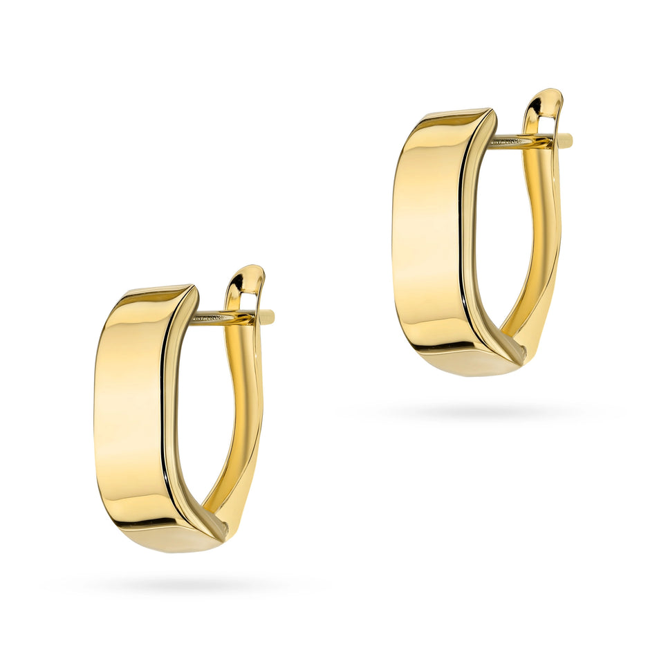 Gold Earrings with English Clasp