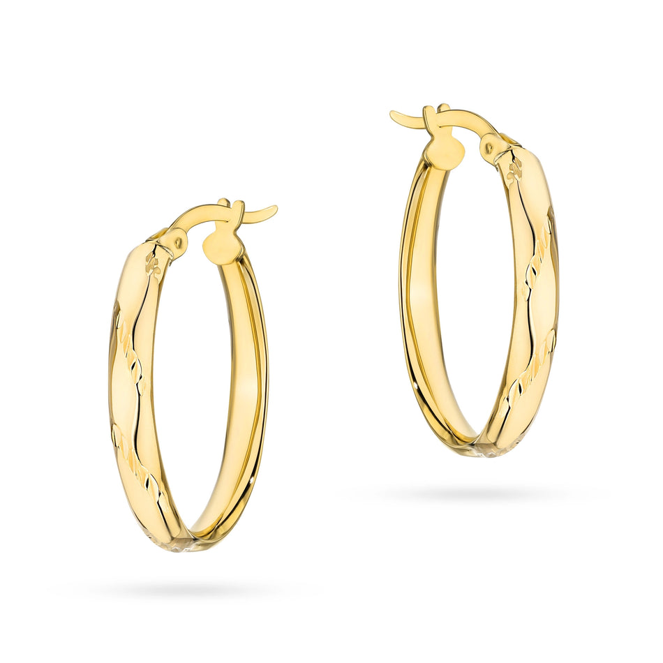 Zlaté kruhové zásuvacie náušnice