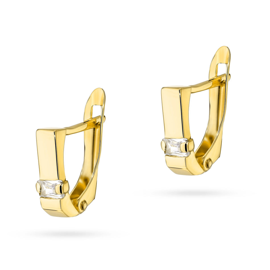 Gold Earrings with English Clasp