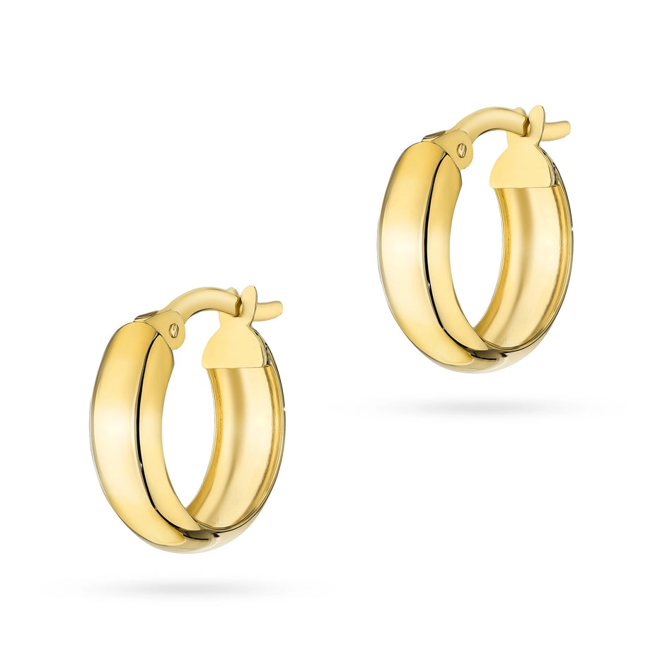 Zlaté kruhové zásuvacie náušnice