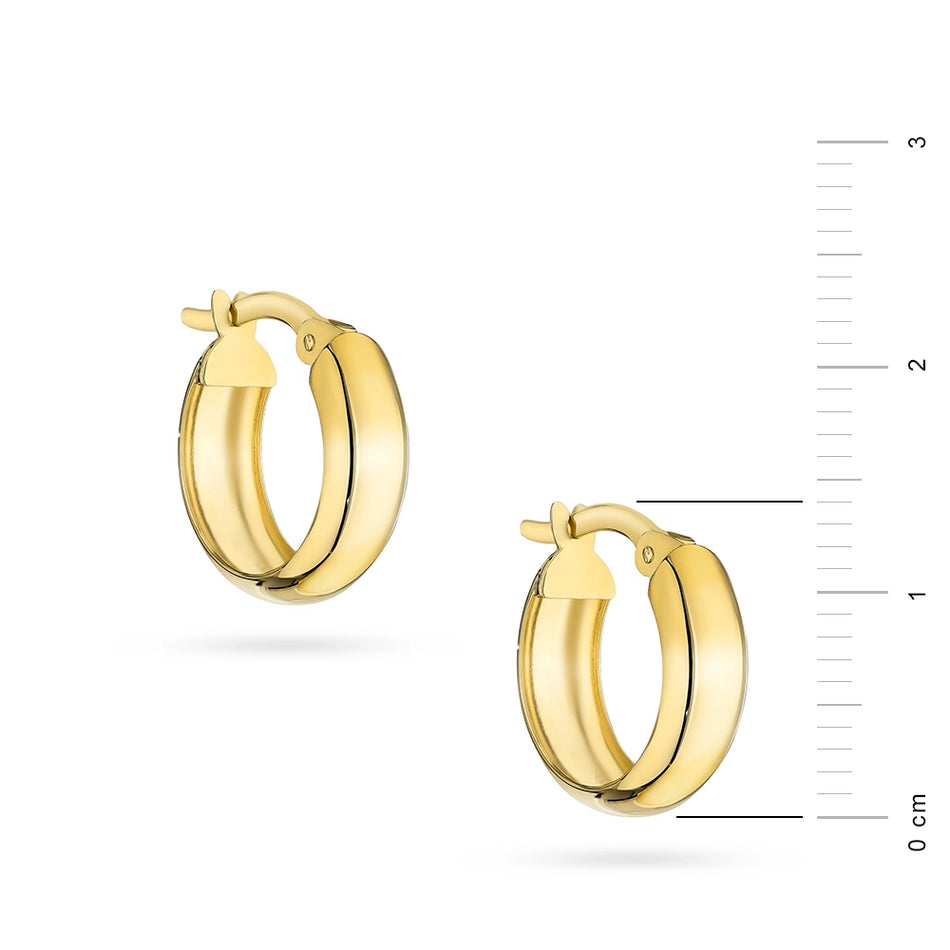 Zlaté kruhové zásuvacie náušnice