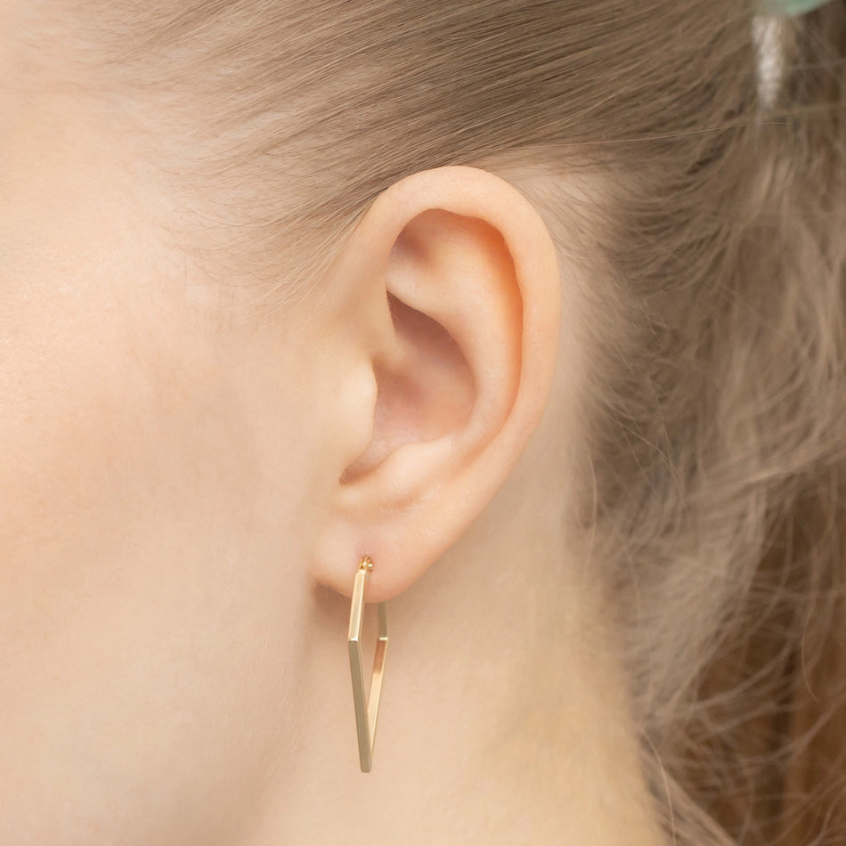 Zlaté kruhové zasouvací náušnice