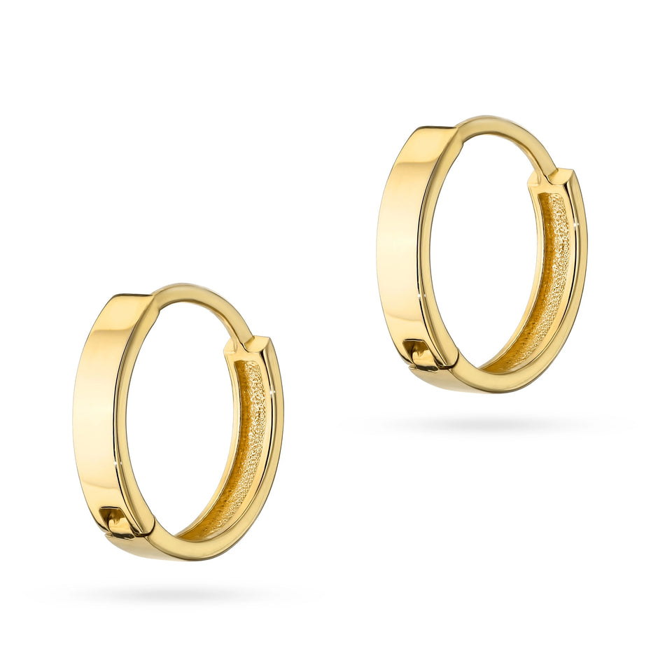 Zlaté kruhové zásuvacie náušnice