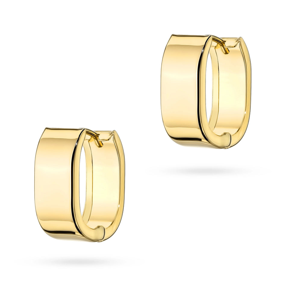 Zlaté kruhové zasouvací náušnice