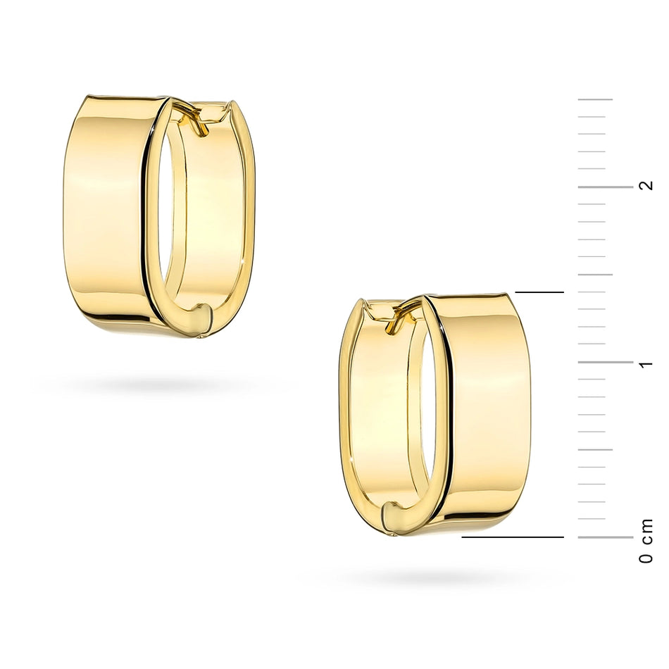 Zlaté kruhové zasouvací náušnice