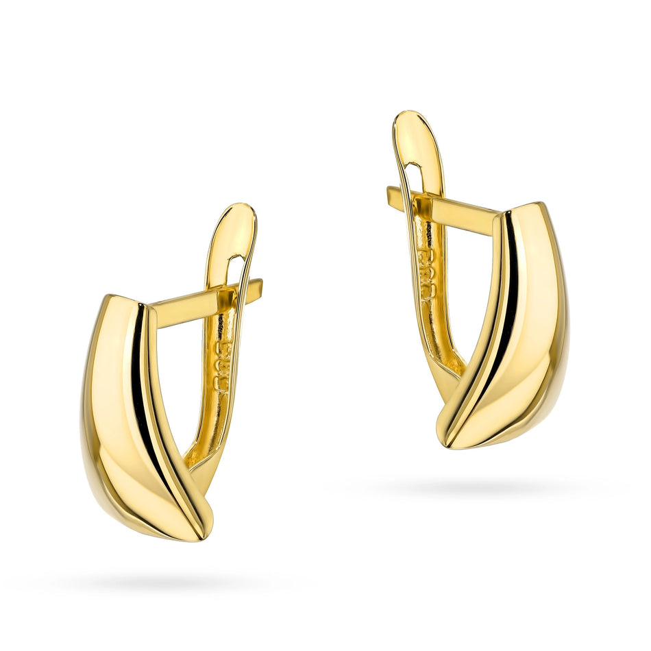 Gold Earrings with English Clasp