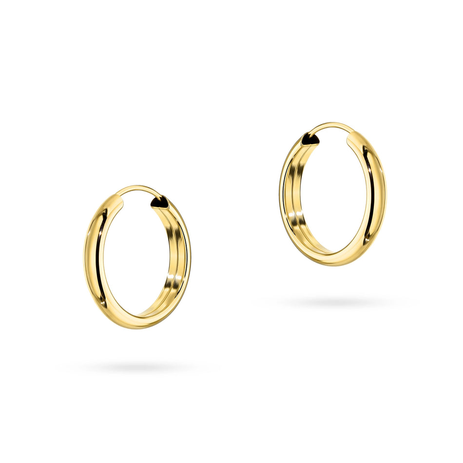 Zlaté kruhové zásuvacie náušnice