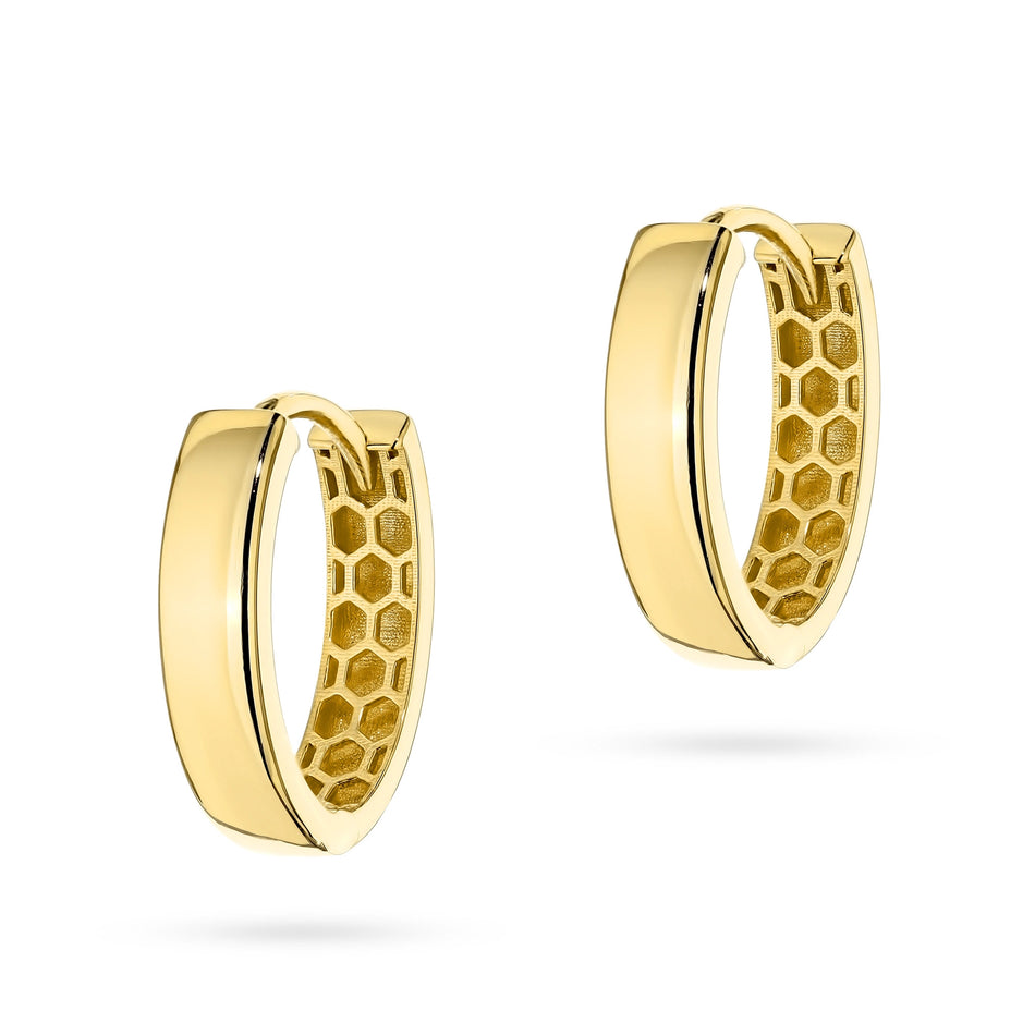 Gold Earrings with English Clasp