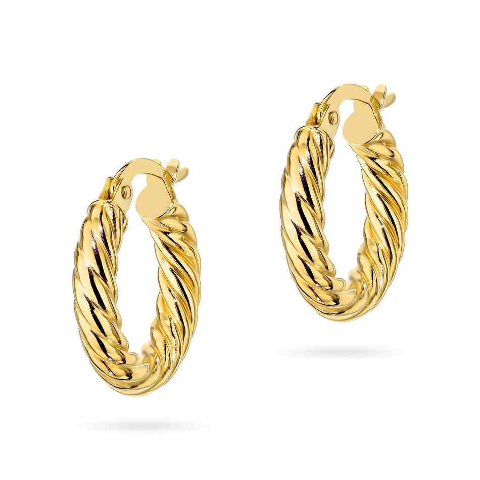 Gold Earrings with English Clasp