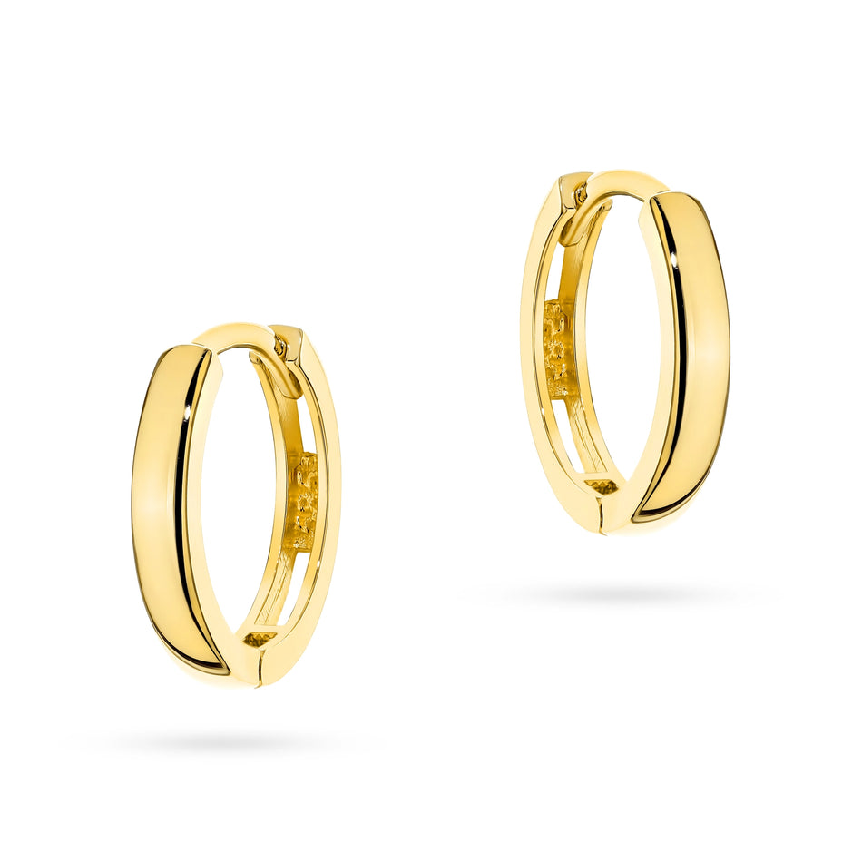 Zlaté kruhové zásuvacie náušnice