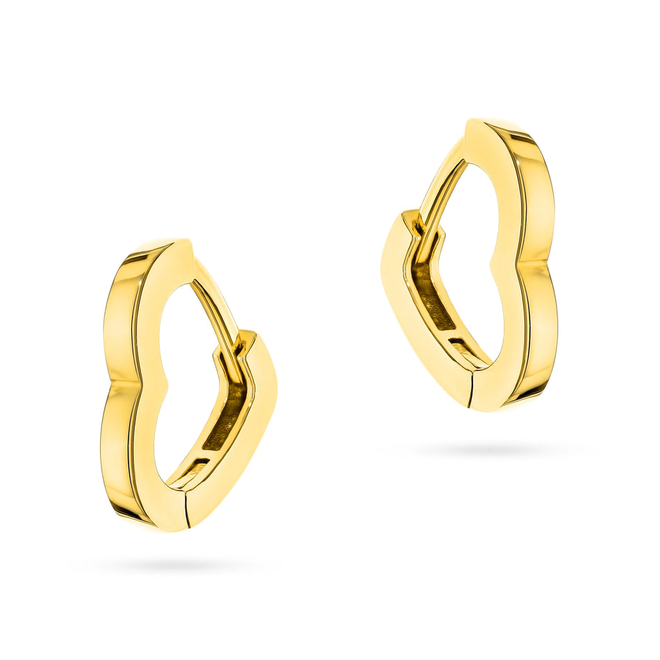 Goldohrringe mit Englisch Verschluss Herz